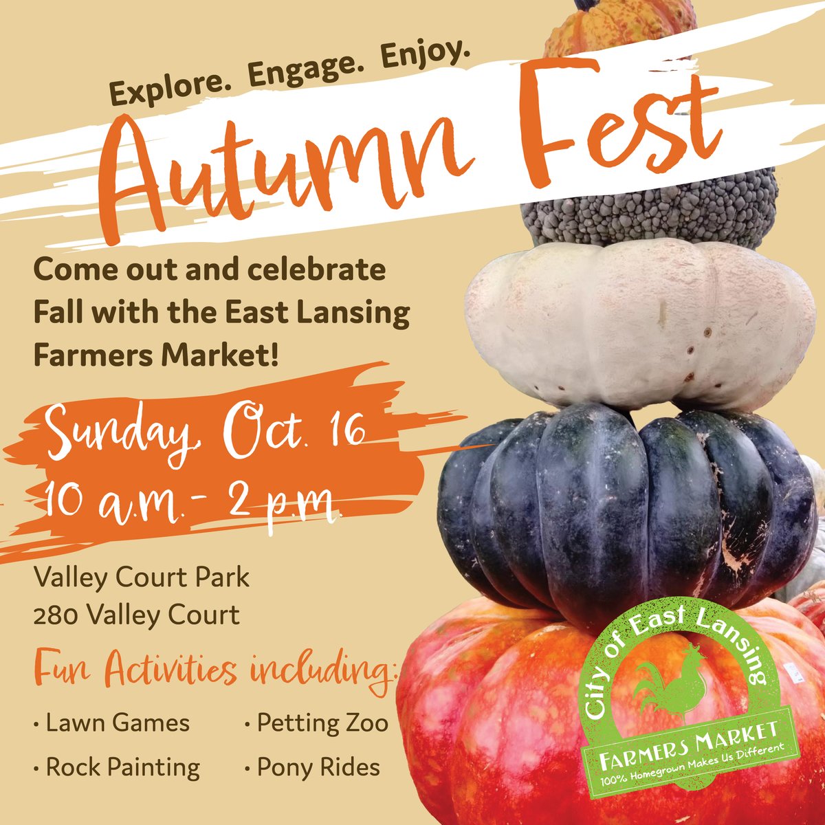 ELFarmersMarket's tweet photo. Special thanks to Renewal by Anderson for their generous sponsorship! Come check out the East Lansing Farmers Market September 11th, 10am-2pm. - https://t.co/xi6GK7dAon https://t.co/23sOFchFQy
