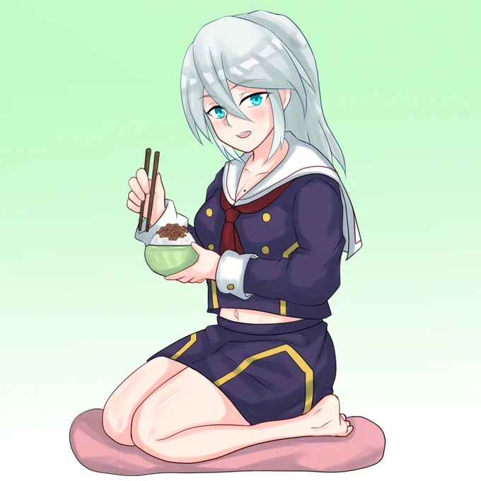 朝食は納豆派のツチノ子ちゃん 