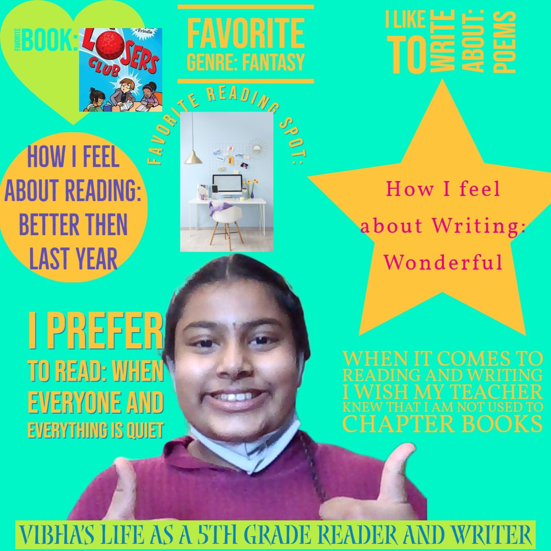 mrsjones72812's tweet photo. Look what our @ChrisYungES 5th graders made in @AdobeExpress ! We started with a template for our reading/writing inventory and then they got creative and added their own spin and responses! #adobeeducreative @PWCSNews #pwcitc https://t.co/cCEAEU24gS