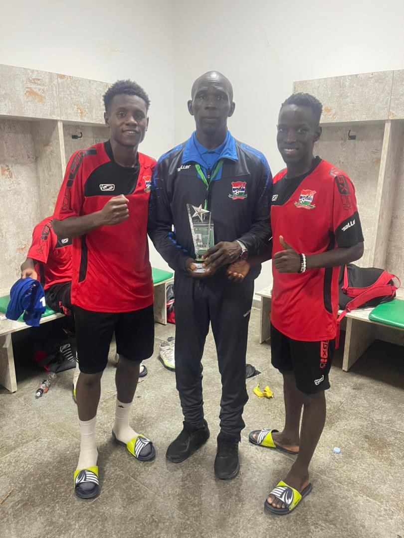 RealDeBanjulFC's tweet photo. RDB Contingent π₯°ππ½.
Our Technical Director Mr. Pa Suwareh Faye whoβs the Team Manager for the Young Scorpionsβ team in Mauritania celebrates with the City Boys.
#RDB #Abdoulie #Alieu #PaFaye #Salifu #GambiaU20 #WAFU #Mauritania https://t.co/RpVIh2LvzN