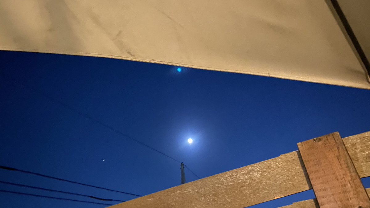 OnereChain's tweet photo. 屋上で焼肉しながら十��夜🌕🐇 https://t.co/PK9n2lC1oZ