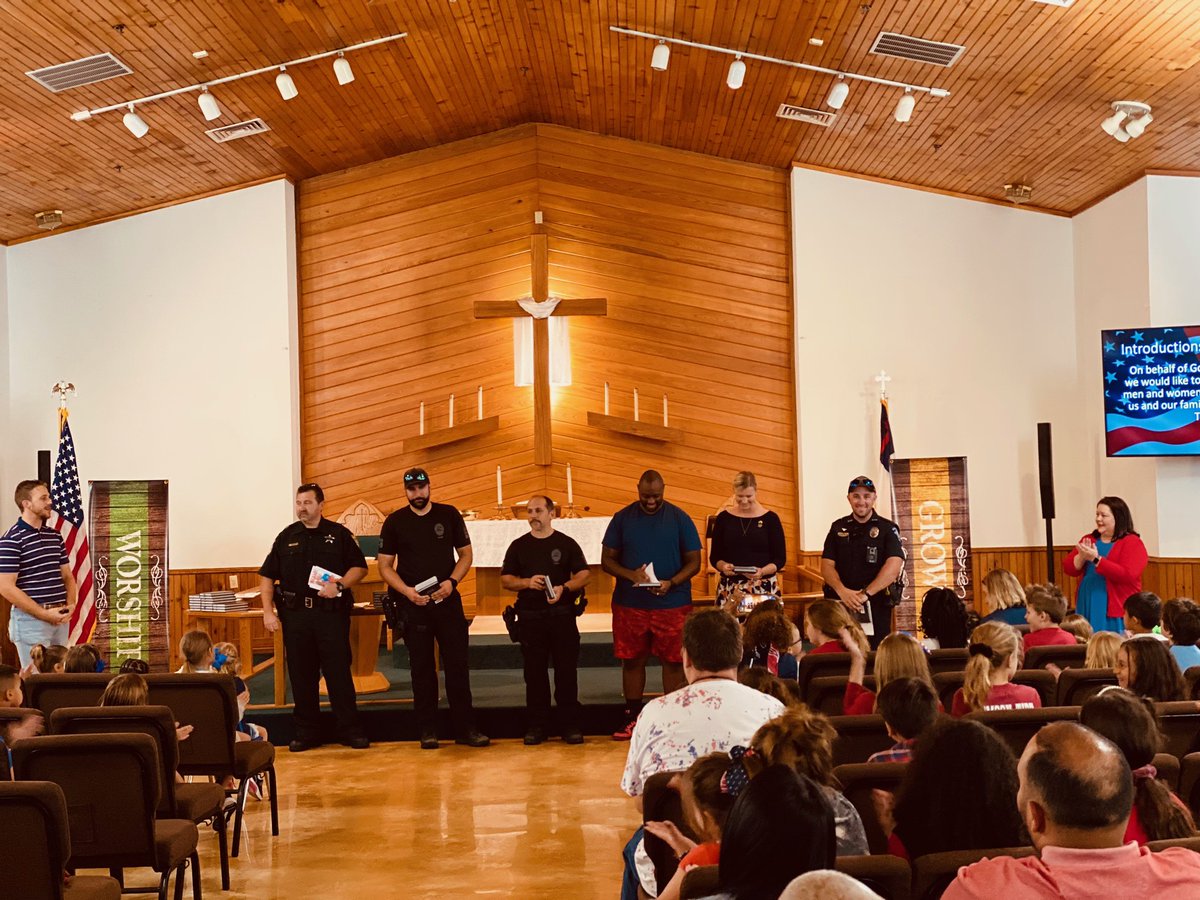 BetterWFetter's tweet photo. Thank you Good Shepherd Evangelical Lutheran Church for honoring our First Responders &amp; encouraging patriotism in the students who did a fantastic job singing. May our prayers keep &amp; protect those that risk their lives everyday to protect us. @DeltonaFire @VolusiaSheriff https://t.co/ITQGzruNkd