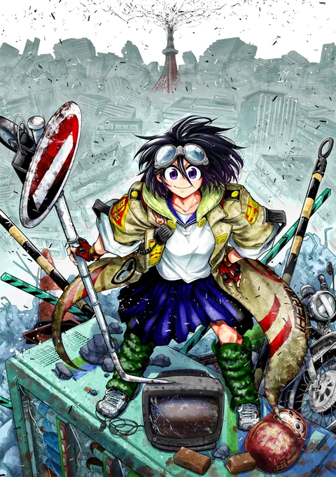 しかし、どの絵も少し前に描いたやつだから今見ると思う所が多々あるが…、この一年くらい?で描いた3枚のカラー絵もこうして並べてみると、それなりに色塗りが上達しているのではないか?少なくとも、前よりは少しづつ良くなっているように思う。やったぜ!! 
