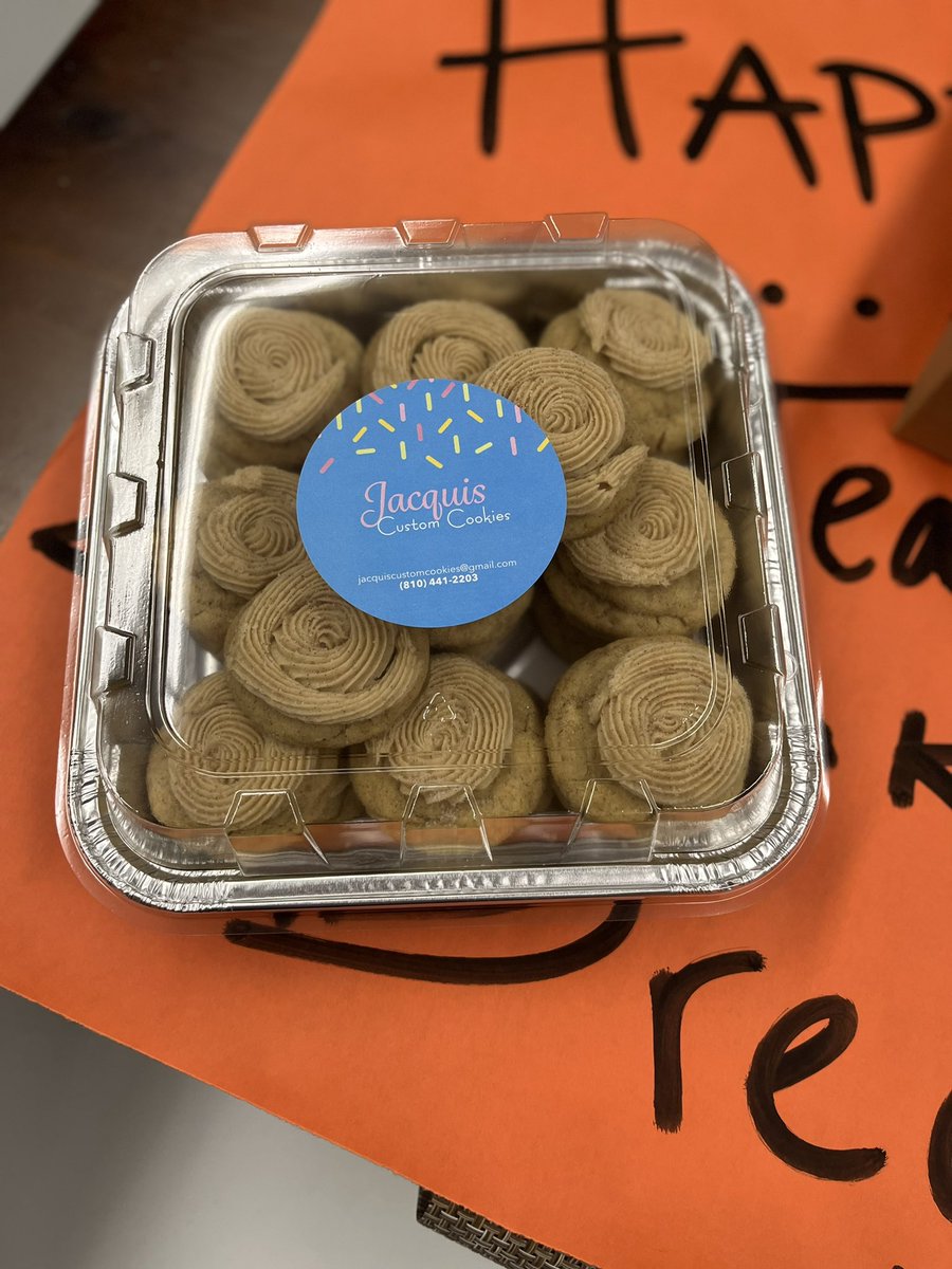 Thank you Jacquis Custom Cookies for the wonderful treats for our staff! What a delicious way to end our first week! #jacquiscustomcookies #weloveourteachers #welovetreats