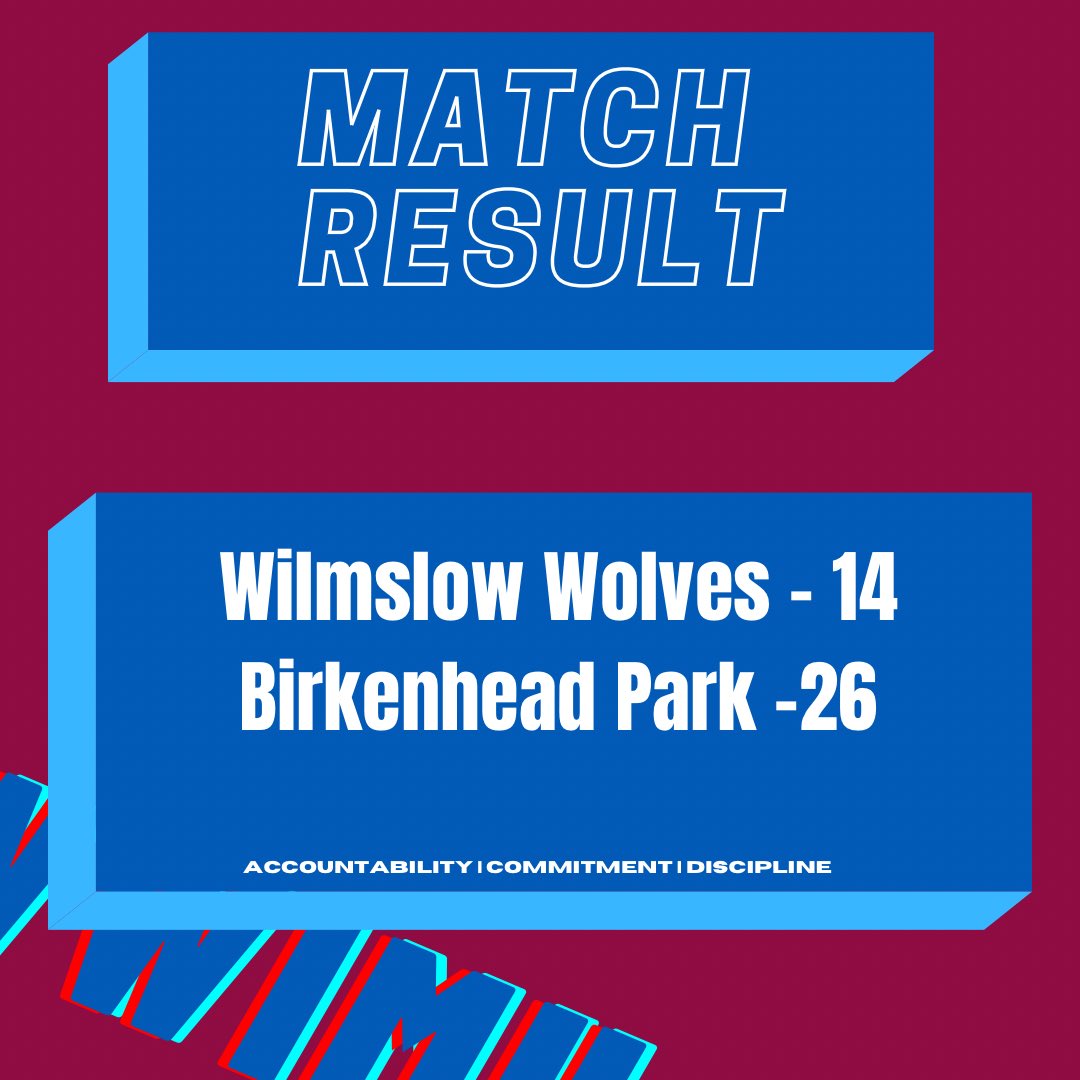 Tough and very competitive match, but ultimately we made too many mistakes. Congrats <a href="/park_xv/">Birkenhead Park 1st XV 1871</a> see you at our place #WWIMH