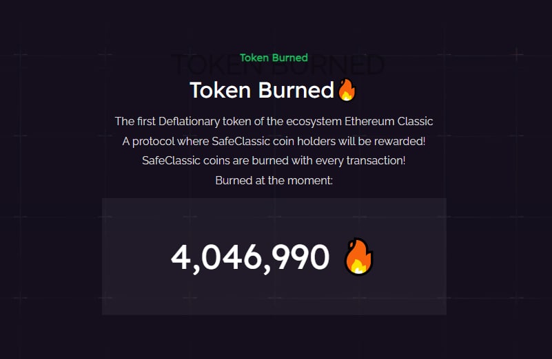 SafeClassic's tweet photo. 🔥 At the moment, more than 4,000,000 SafeClassic tokens have been burned!🔥
SafeClassic - The first Deflationary token of the ecosystem Ethereum Classic

Monitor the burning of tokens: https://t.co/peOmNuvU5w

#safeclassic #etcarmy #etc #hebeswap #ethereumclassic #burn https://t.co/HP7UaqW3du