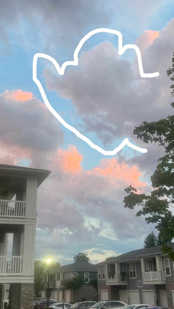 This picture is even more special now! Queen Elizabeth in the clouds above Greenville, SC. ❤️ #QueenElizabethII #RoyalFamily