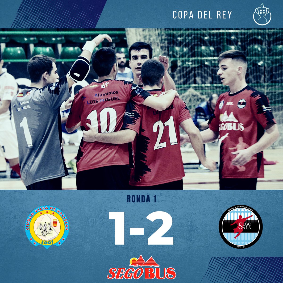 #CopaDelRey | #SegundaB

El Segosala Segobus consigue el pase a la siguiente ronda tras ganar 1-2 a <a href="/juventud_VK/">JUVENTUD VALLEKAS</a>
