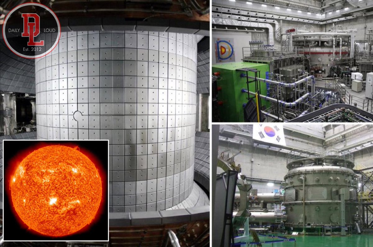 DailyLoud's tweet photo. Korean Scientists move closer to unlimited clean energy with "artificial sun" 

They have achieved temperatures seven times hotter than our sun‼️😳 https://t.co/trLISbkTRm