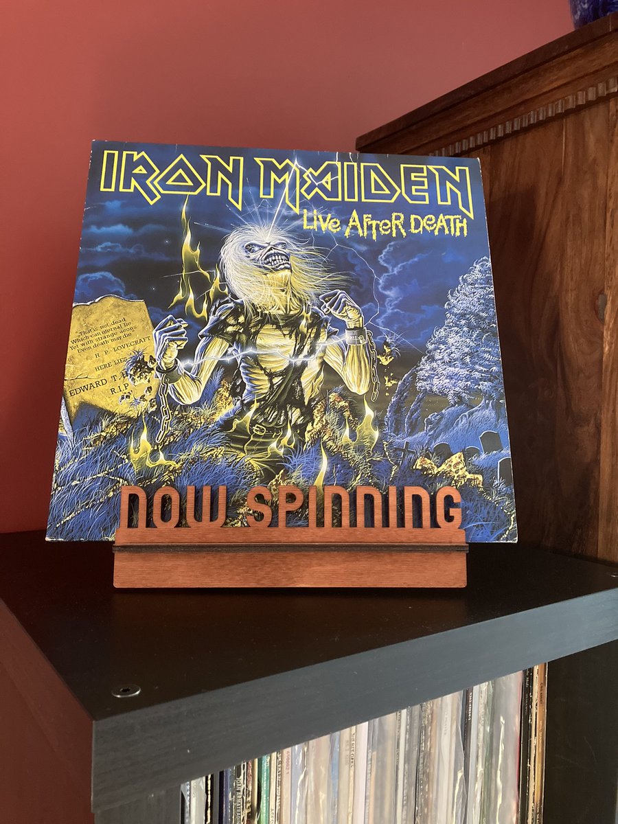 villainderby's tweet photo. We’re #nowspinning one of my all time favourite live albums @IronMaiden #liveafterdeath on #vinyl. Love it when I #spin an #album I’ve owned for over 35 years, it’s an extra special thrill. #screamformelongbeach https://t.co/kui0PWWeI2