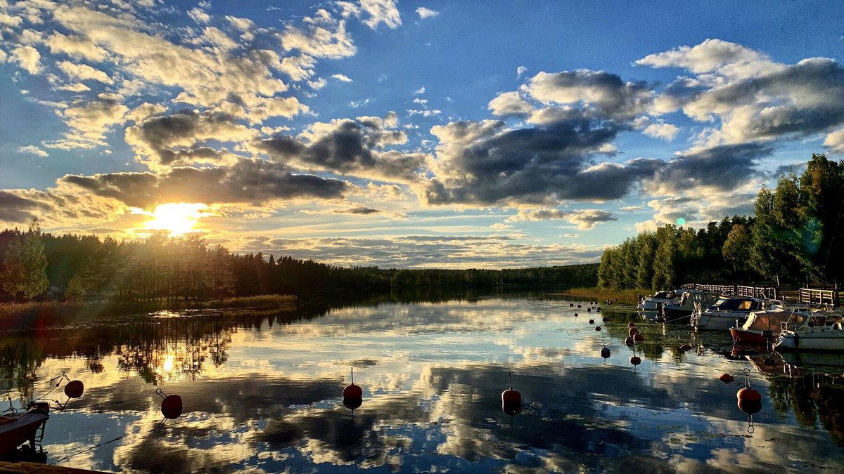 #saimaa #ristiina #yövesi #auringonlasku #sunset #September