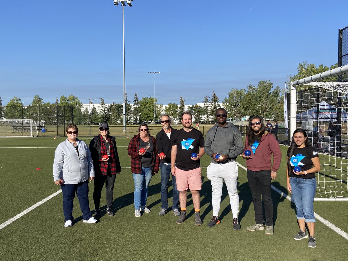 sjposch's tweet photo. After making the bocce playoffs, Team ISL lost a hard fought match in their quest to defend the gold. The dynasty restarts next year! @ISLengineering @Corp_Challenge #getinthegames #ISLlife https://t.co/JENE53qRnn