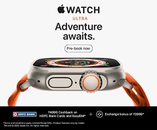 Techzonebbsr's tweet photo. PreBook the all new Apple Watch Ultra and Apple Watch Series 8 with exciting offers only @Techzonebbsr 

Connect to us at +917008553005, +917894426236

Or visit A/93 Saheed Nagar 
Or 83/A, Lane No.10, Bapuji Nagar, Bhubaneswar 
#apple #appleevent #applewatch #iphone #airpodspro https://t.co/LNuf2rtWe1
