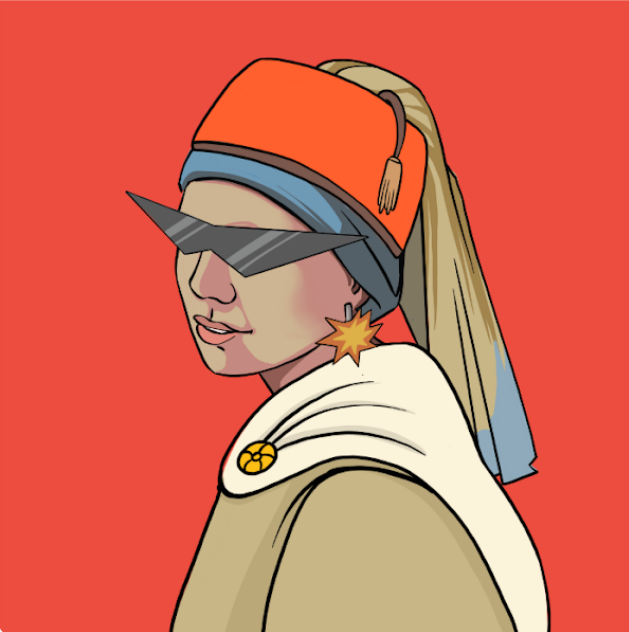 The Girl with a Pearl Earing depicts a European girl wearing an exotic dress, an oriental turban, and a very large pearl as an earring.

Check My NFT : Opensea.Io/collection/the…
.
#Pearlearring #NFT #NFTCommunity #NFTs #nftart #NFTcollectible #cryptoartist