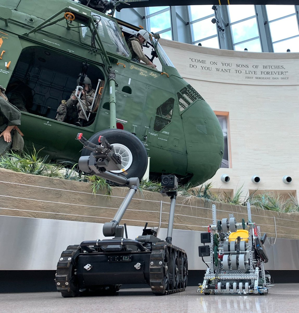 Woodbridge Robotics at the Marine Corp Museum.  When we grow up, we want to dispose ordinance too :)