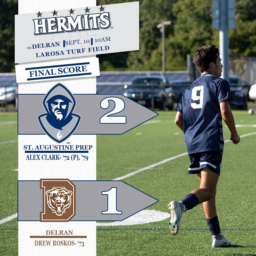 .<a href="/HermitsSoccer/">St. Augustine Prep Soccer</a> takes down the 6th ranked team in the state today as they beat Delran 2-1!!

Sophomore Alex Clark put on a great performance scoring both goals