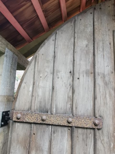 WisGenCem's tweet photo. The rear doors of the Octagon Chapel. We've kept them unrestored as that's part of their history. Proud of our @WisbechSociety Trustee's design to cover them for future display! #WisbechHeritage #ConnectingWisbech https://t.co/S9Mzd2vWTs