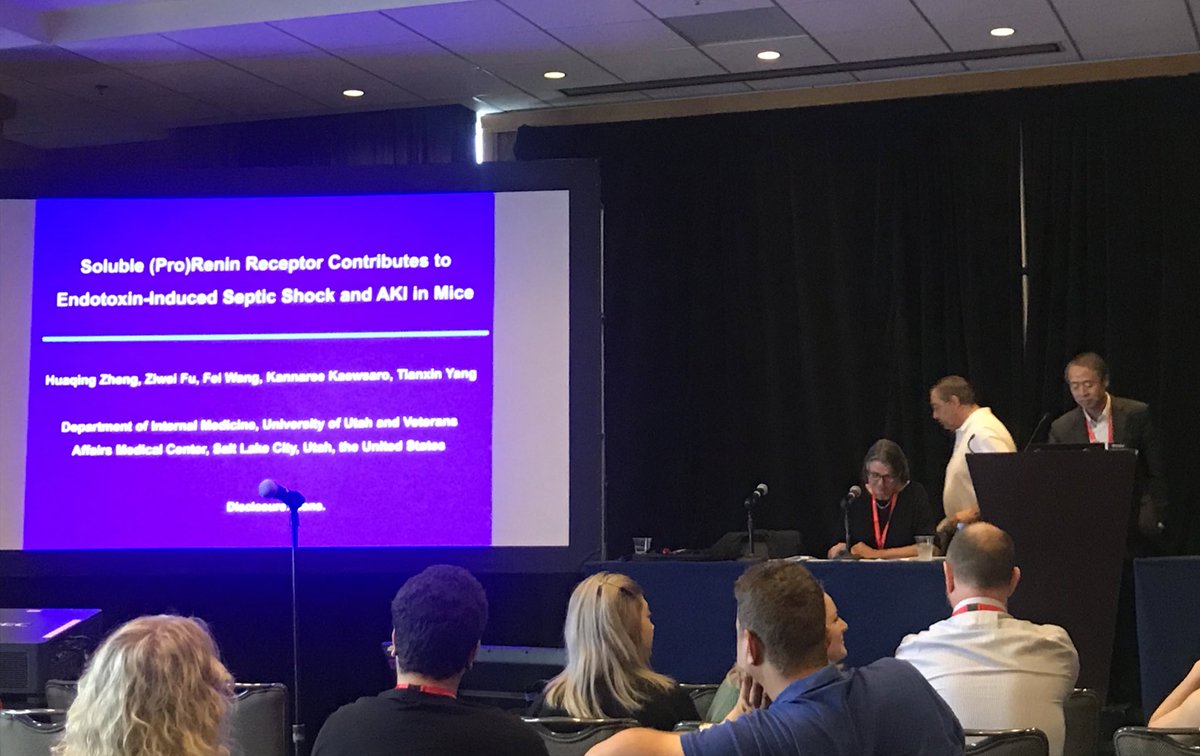 UofUNephrology's tweet photo. Dr. Tianxin Yang presenting now on role of soluble prorenin receptor in endotoxin induced septic shock and AKI #Hypertension22 @KidneyInCVD @CouncilonHTN https://t.co/s16w6DOOzC