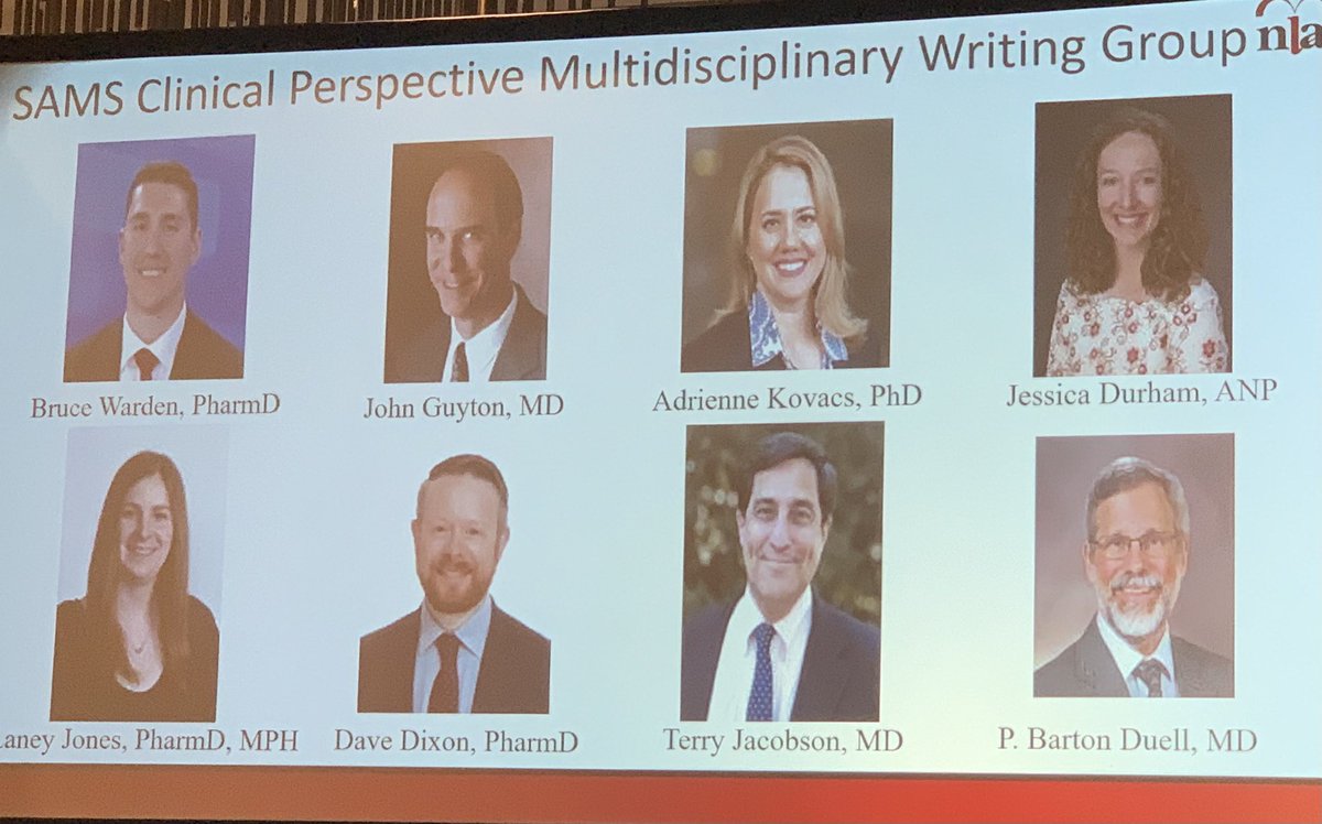 lipidpharm's tweet photo. Dr. Duell presents the clinical perspective on the Assessment and Management of Statin-Associated Muscle Symptoms (SAMS). Congrats to the writing group for an excellent review!@LaneyJonesRx @DaveDixonPharmD #NLAFALL22 https://t.co/OMt7RxasoG
