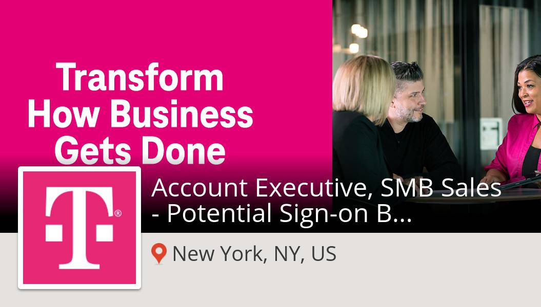 T-Mobile Careers is hiring! Account Executive, SMB Sales - Potential Sign-on Bonus up to $15k for New Hires! in #NewYork, apply now! #job app.work4labs.com/w4d/job-redire… #BeMagenta