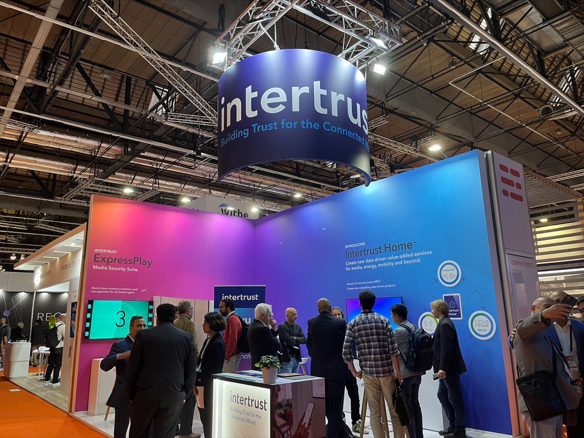 ExpressPlayDRM's tweet photo. Straight from #IBC2022, here’s a glimpse of team @ExpressPlayDRM at work, at booth #5-D66.
Drop in to get a live demo of #IntertrustHome, and so much more.
You can request a meeting by emailing us at ibc2022@intertrust.com
#ExpressPlay #IBC #IBC2022 #ExpressPlaybyIntertrust https://t.co/dRHAXscyEw