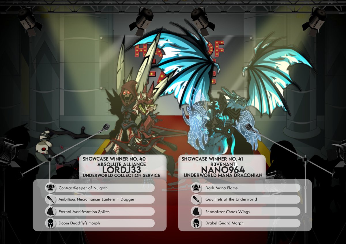Absolute_AQW's tweet photo. Look at these two sets!
Lord's skeleton set can scare the most fearless, whereas only a handful of people have lived to tell the tale of Nano's wrath. 

Join the server in the tweet below if you want to join future Fashion Showcases. https://t.co/2eQjZsslsc