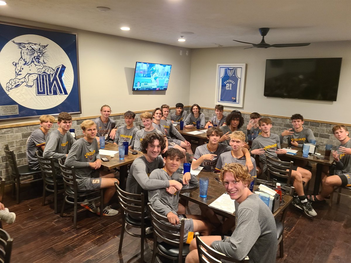 Enjoying the team meal in-between games! #family #roadtrip <a href="/CooperMenSoccer/">Cooper Men's Soccer</a>
