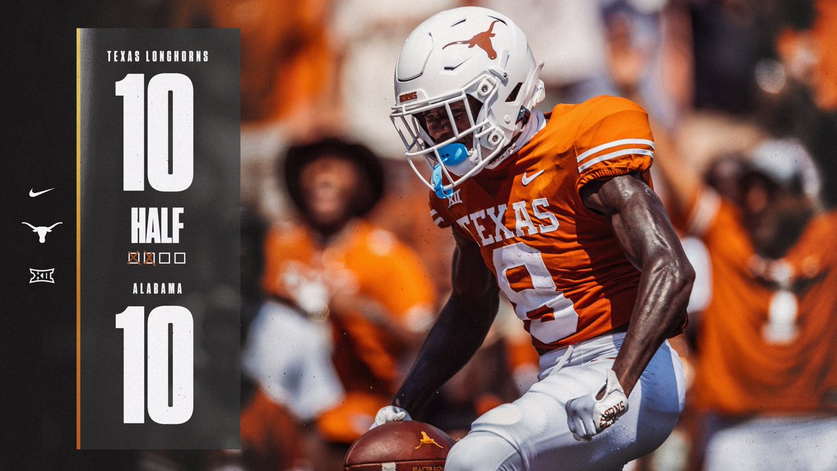 TexasFootball's tweet photo. Score at the half: https://t.co/MGIfBb4hb4
