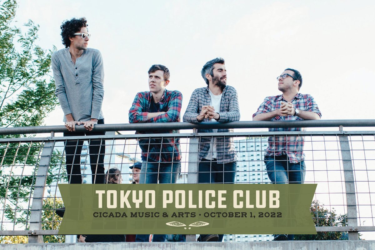 Toronto's @TokyoPoliceClub return to #StCatharines on Saturday, October 1st at #Cicada2022! Get your tickets now: bit.ly/3aZq3pm