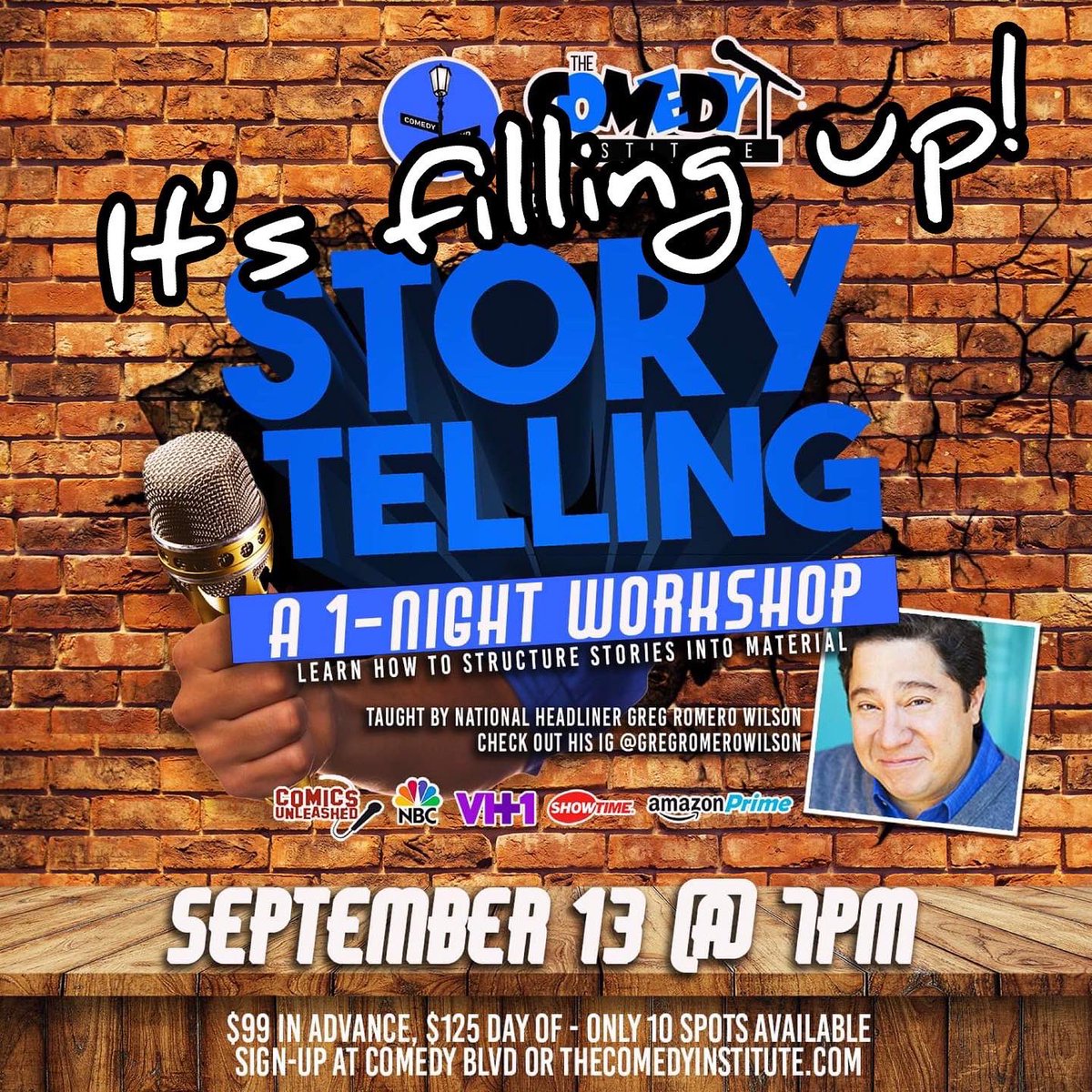 thegregwilson's tweet photo. If you’ve got a story (or stories!) you’ve been wanting to work out for the stage, join us next Tuesday @comedyblvdLA 7pm for this fun and productive workshop.
Sign up at https://t.co/x7b1YXGp7o
#workshop #learn #learnstandup #classes #standup #standupcomedy #standupcomedian https://t.co/AeKKnTurbX