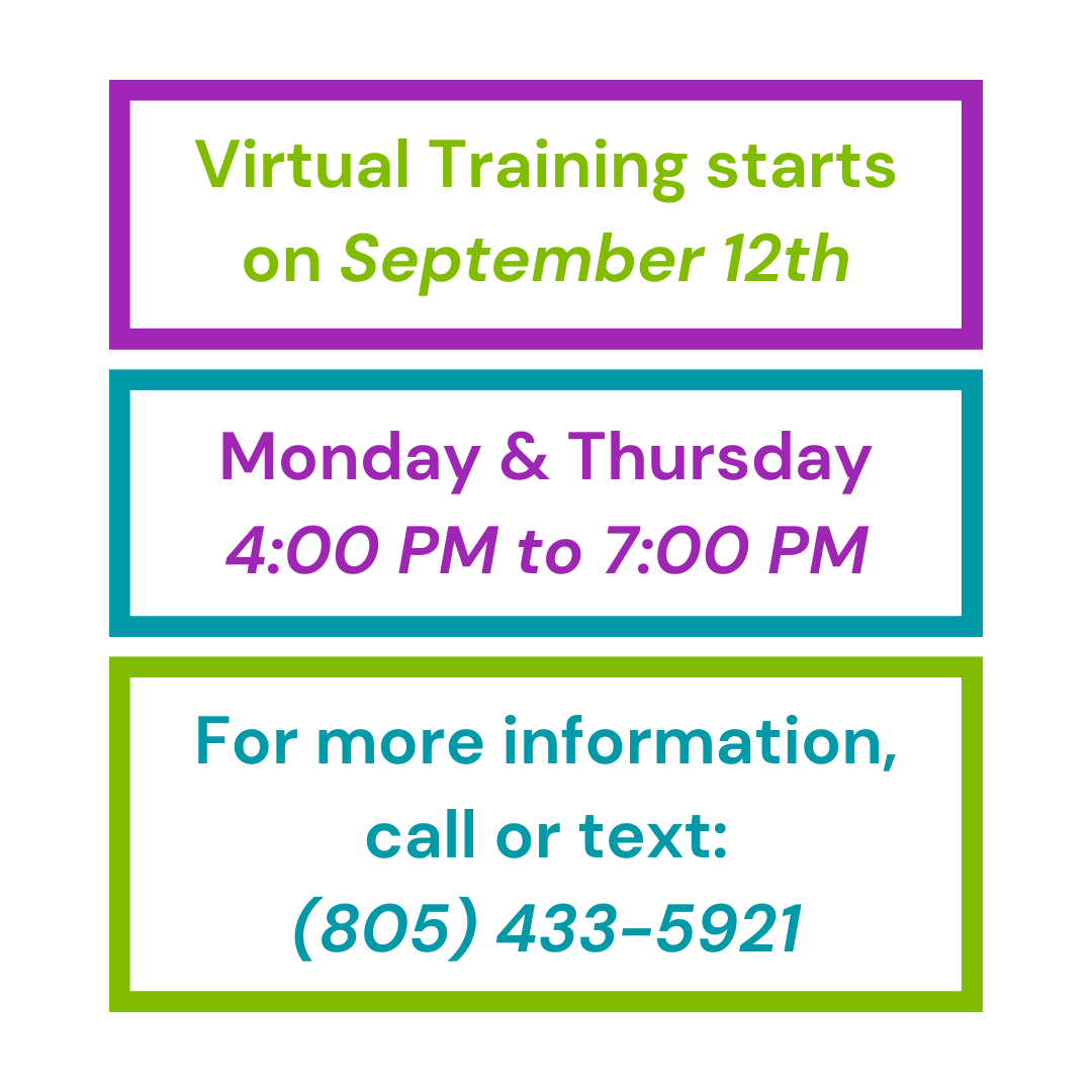 STESA_SB's tweet photo. JOIN US! Virtual Training starts on September 12th. For more information, call or text: (805) 433-5921 https://t.co/DeRaaLLkYV