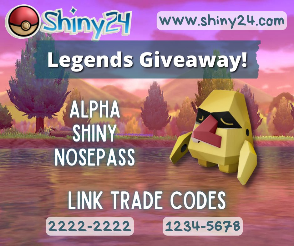 ShopShiny24's tweet photo. Alpha Shiny Nosepass Giveaway for Legends Arceus! Get it now! #alphapokemon #shinypokemon #alphashiny #shinynosepass #alphashonynosepass #pokemon #pokemongiveaway #pokemoncommunity #legendsarceus https://t.co/aLImvbqofq