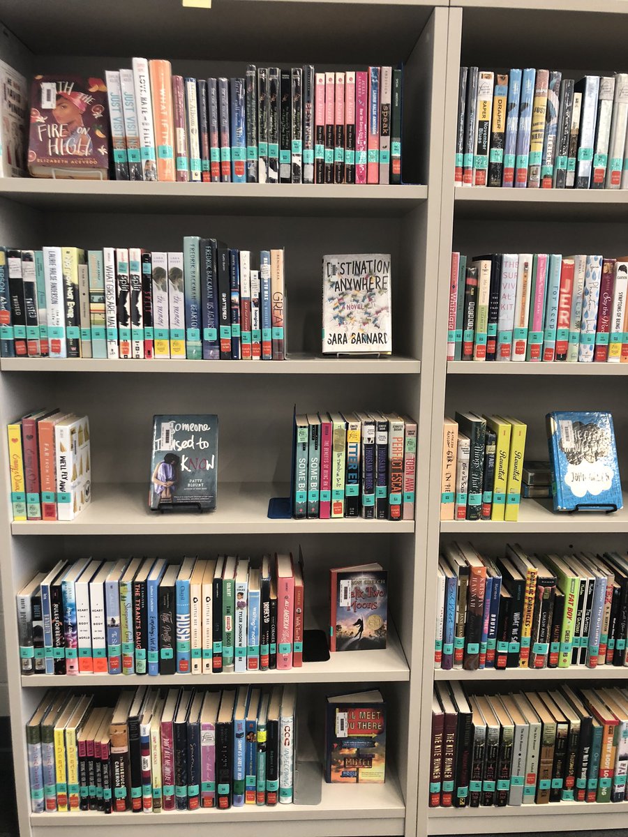lrothmier's tweet photo. Creating new displays and trying out dynamic shelving on our now genrefied fiction section really improved traffic this week! #StoriesInspire #GVLibraries https://t.co/CqlyY157eF
