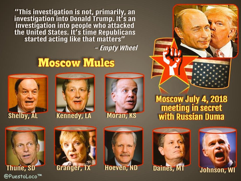 @RonJohnsonWI You are also this @RonJohnsonWI who spent July 4, 2018 in #Moscow (yeah, not Maine). What were you and your treasonous cronies afforded from this vacation?
#GOPTraitorsToDemocracy 
#PutinPatsy