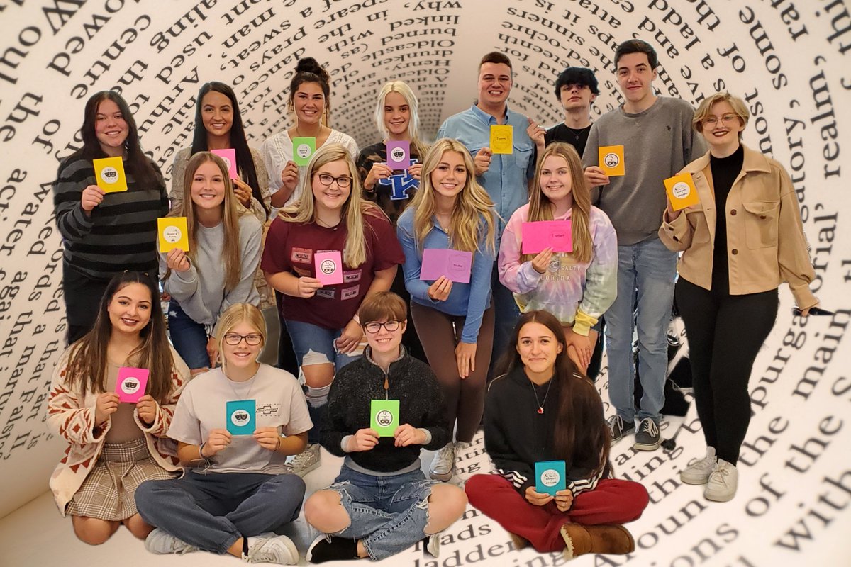 MissMillerAP's tweet photo. The Literati has new members! #TigerAPLit students have been sworn in, designed their division logos, received their badges, and taken their official photo (with a few absences). Welcome to the new recruits! https://t.co/ESVjQktx2C