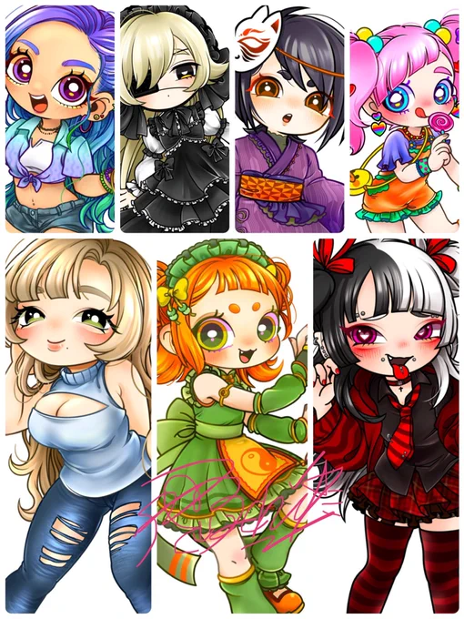 #sns秋の芸術祭2022 #作品を載せて自分の作品を知ってもらおう #むちコレカラフルな女の子や動物モンスターを描いてます最近は7人の女の子 #むちコレ を推しているので是非よろしくお願いします! 