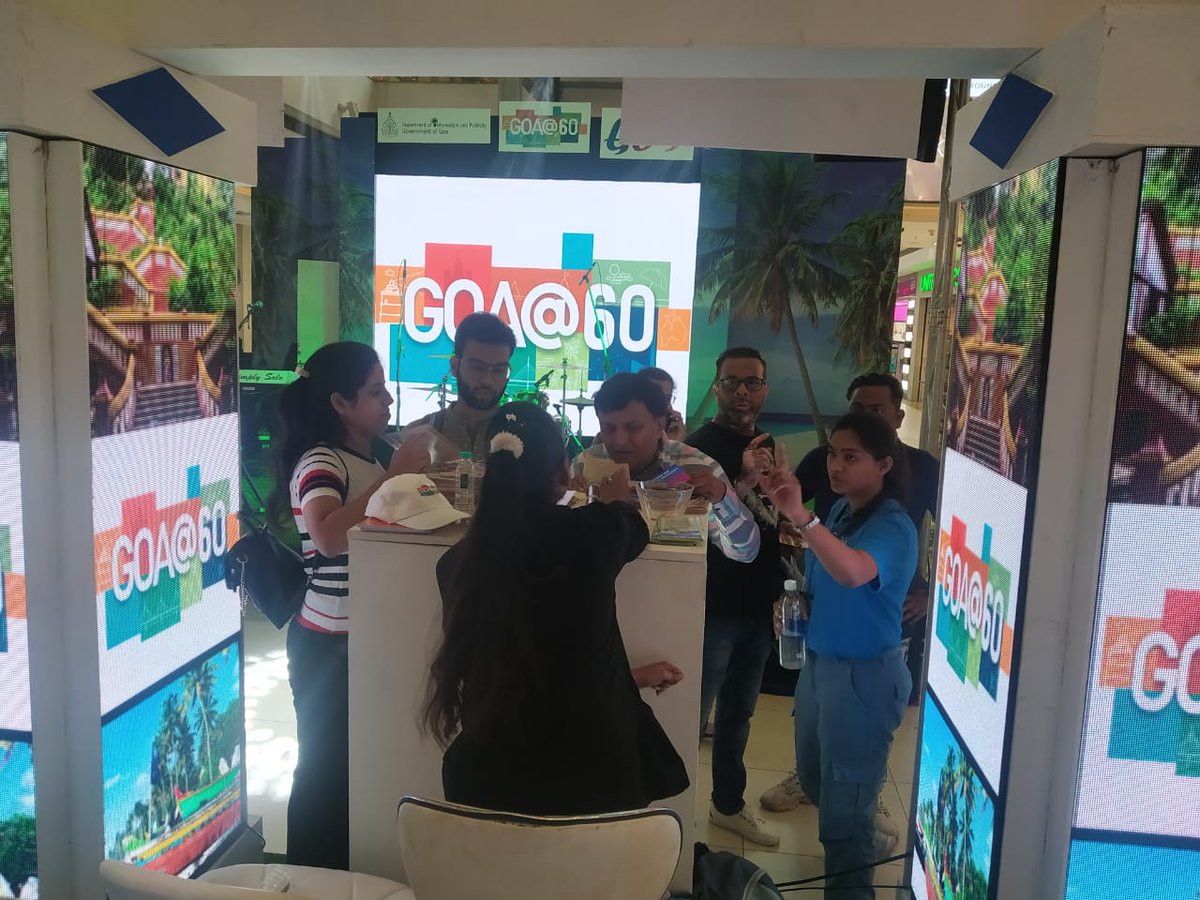 TourismGoa's tweet photo. Here are some glimpses from Day 2 of the ongoing road show by the Dept of information and Publicity, Govt. of Goa @PIB_Panaji to celebrate Goa@60 at Nexus Ahmedabad One Mall.
Come Celebrate Goa.
.
#Ahmedabad #goa@60 #goaroadshow #incredibleindia #60years #goa https://t.co/EoqAa29vLn