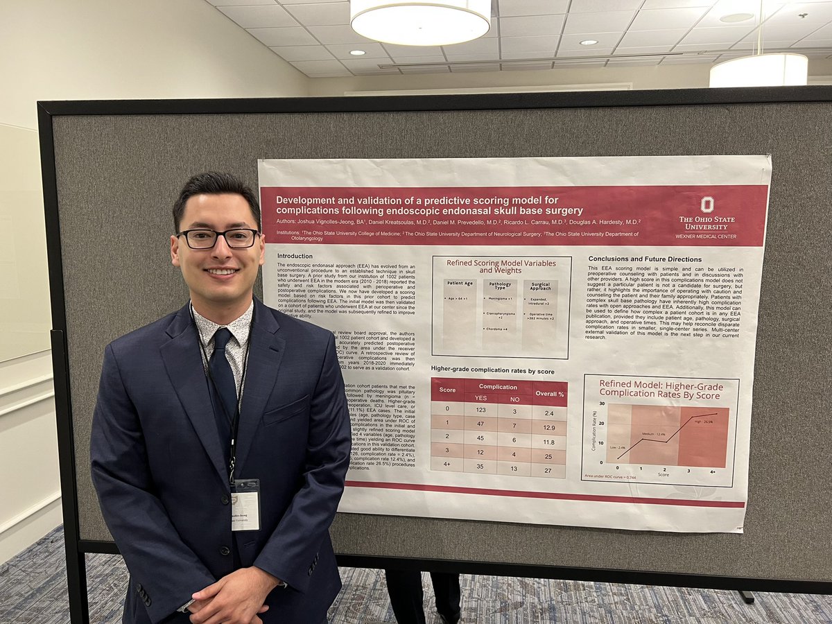 NeurosurgeryOSU's tweet photo. Proud of our medical students and residents presenting at the Ohio State Neurosurgical Society Annual Meeting! @LivDuru @DavidGibbsIV @JoshVignolles @ryeaton1992 https://t.co/t0MF8fyUne