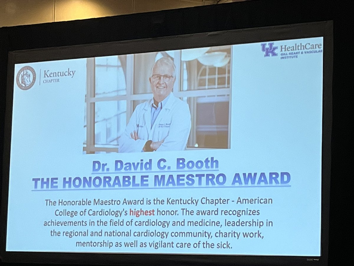 DrAndyKolodziej's tweet photo. Dr. David C. Booth receiving an Honorable Maestro award from @kentuckyacc. https://t.co/RwWAvdb89E