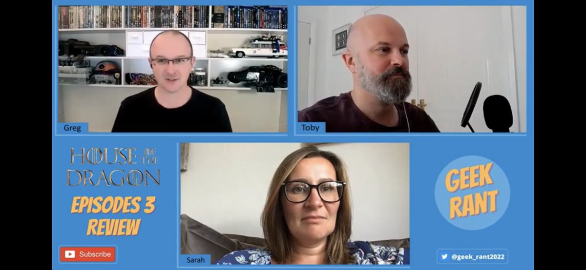 geek_rant2022's tweet photo. House of the Dragon. Has it taken a down turn with episode 3? Greg and Sarah don’t think so but Toby thinks it has. Hear the argument here: https://t.co/42XcgTD1Fp 

#HouseOfTheDragonHBO #HouseOfDragon #GameofThrones @GameOfThrones @houseofdragontv https://t.co/SempXYeiA3