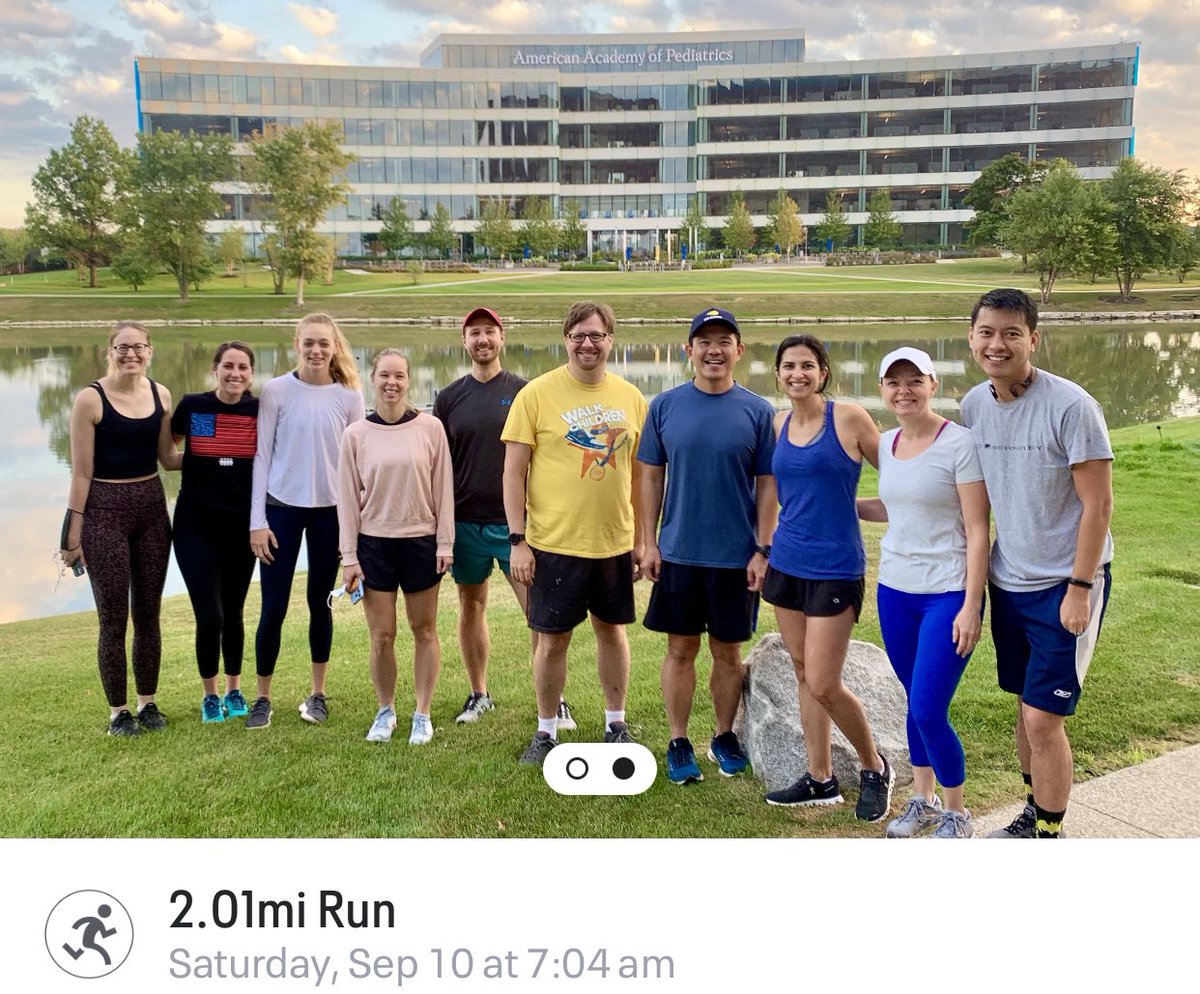 The elite athletes who took part in the inaugural <a href="/AmerAcadPeds/">American Academy of Pediatrics</a> #PHM #seniorfellows conference fun run/walk💨 @JeffreyWiner <a href="/bradfordnguyen/">Bradford Nguyen</a> <a href="/ianchuamd/">Ian Chua</a> @freckledpedidoc
