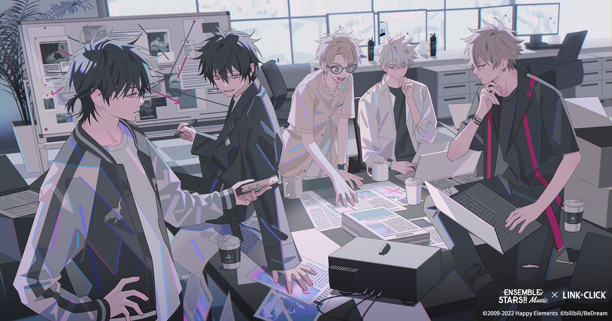 ✨Ensemble Stars Music × Link Click Commemoration Art

Traces overlap among shards of time; efforts align to uncover the truth—

🎁Follow&amp;RT：
4 Producers: $50 (iOS/GP gift card)
10 Producers: 700 Diamonds

🎉The Collaboration Event is ongoing! Download the game and enjoy!