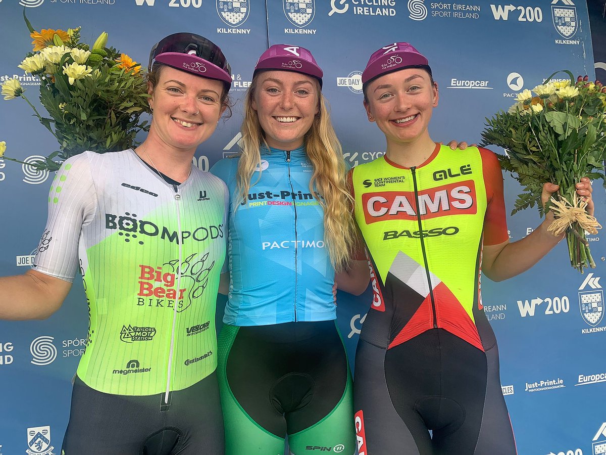 Rás na mBan (@rasnamban) on Twitter photo 🔵 Winner of Stage 4 and receiving the <a href="/justprintdublin/">Just-Print.ie</a> Stage Winner's Jersey 🔵
🏆Lara Gillespie <a href="/CyclingIreland/">Cycling Ireland</a> 🏆
🥈 Ellen McDermott <a href="/TeamBoompods/">Team Boompods</a>
🥉 Maddie Leech @CAMS_BassoBikes
@pactimo <a href="/PactimoEurope/">Pactimo UK/EU</a>
#rasnamban 🔵 Winner of Stage 4 and receiving the <a href="/justprintdublin/">Just-Print.ie</a> Stage Winner's Jersey 🔵
🏆Lara Gillespie <a href="/CyclingIreland/">Cycling Ireland</a> 🏆
🥈 Ellen McDermott <a href="/TeamBoompods/">Team Boompods</a>
🥉 Maddie Leech @CAMS_BassoBikes
@pactimo <a href="/PactimoEurope/">Pactimo UK/EU</a>
#rasnamban