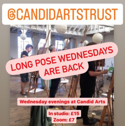 Life Drawing at Candid Arts
DROP IN or BOOK ONLINE
Only £15 (materials included)

The classes are broadcast on Zoom simultaneously, with 4 camera angles to choose from
Zoom tickets: £7

#lifedrawing #figuredrawing #drawing #artclasses #drawingclasses #islington #candidartstrust
