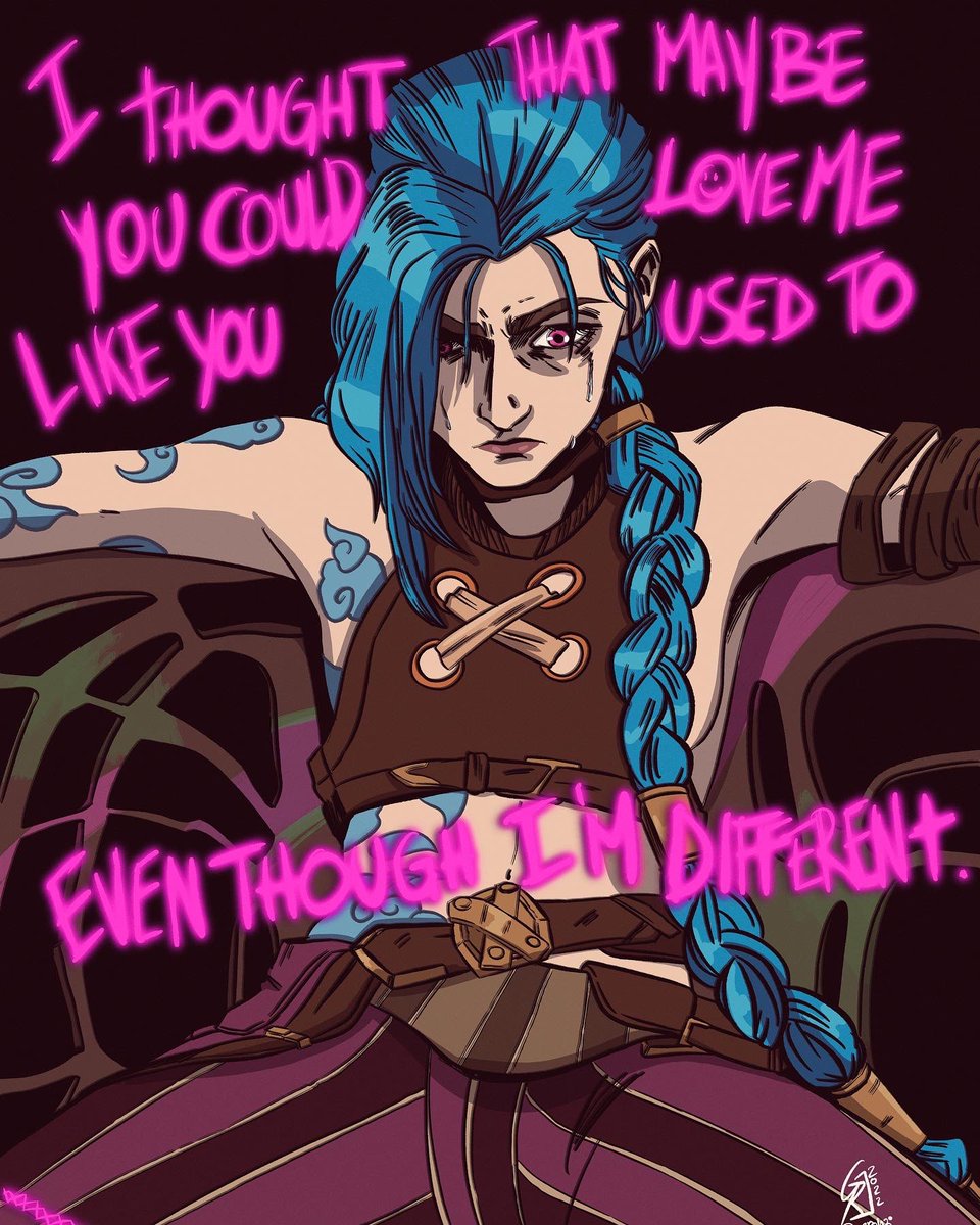_grenzi's tweet image. While I ever get tired of drawing #Jinx ?