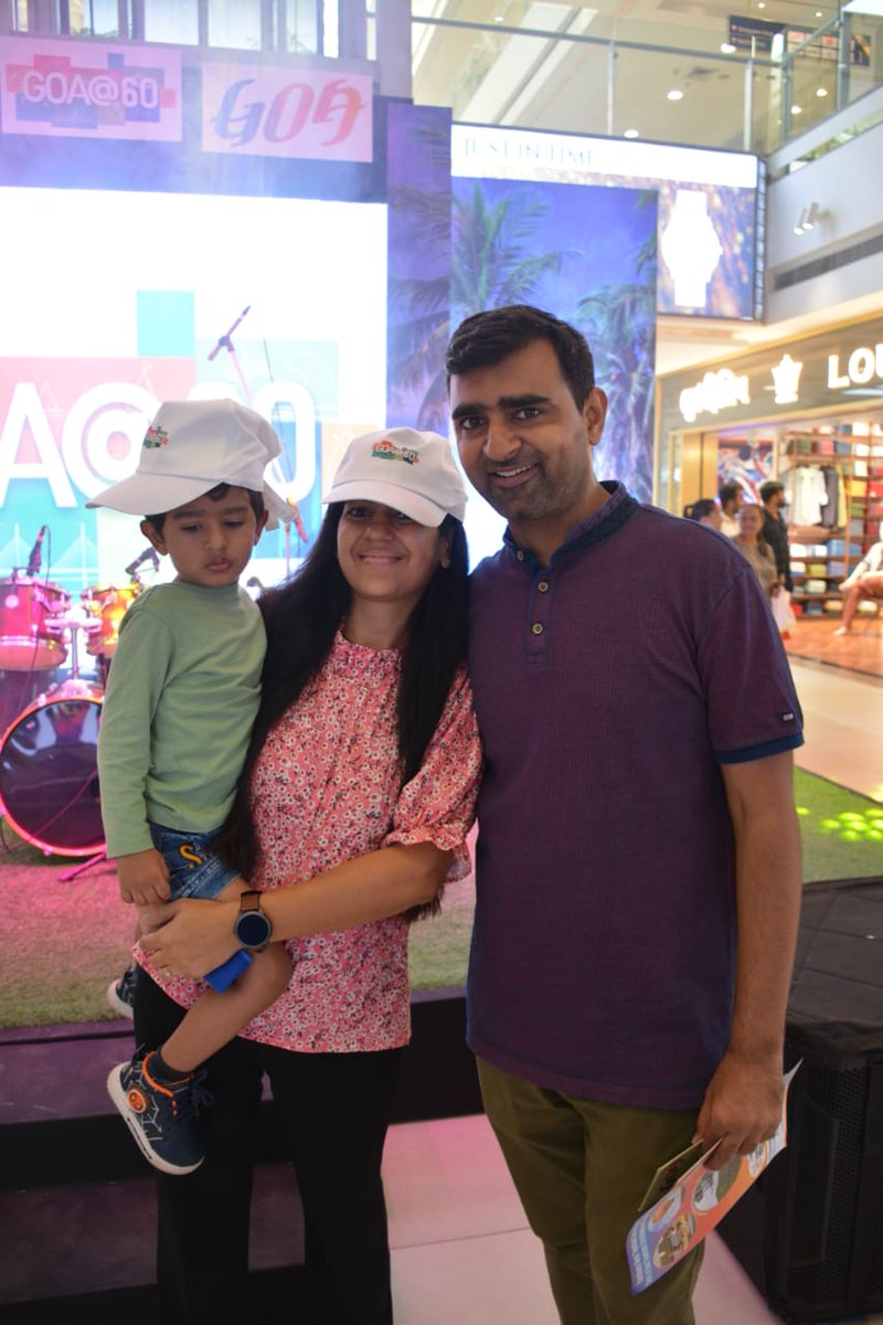 TourismGoa's tweet photo. Some more happy faces on Day 2 of the ongoing road show by the Dept of information and Publicity, Govt. of Goa @PIB_Panaji to celebrate #Goa@60 at Nexus Ahmedabad One Mall.
Come Celebrate Goa.
#Ahmedabad #goaroadshow #incredibleindia #60years #liberation #goa #goabeyondbeaches https://t.co/qgTGlVDx0A