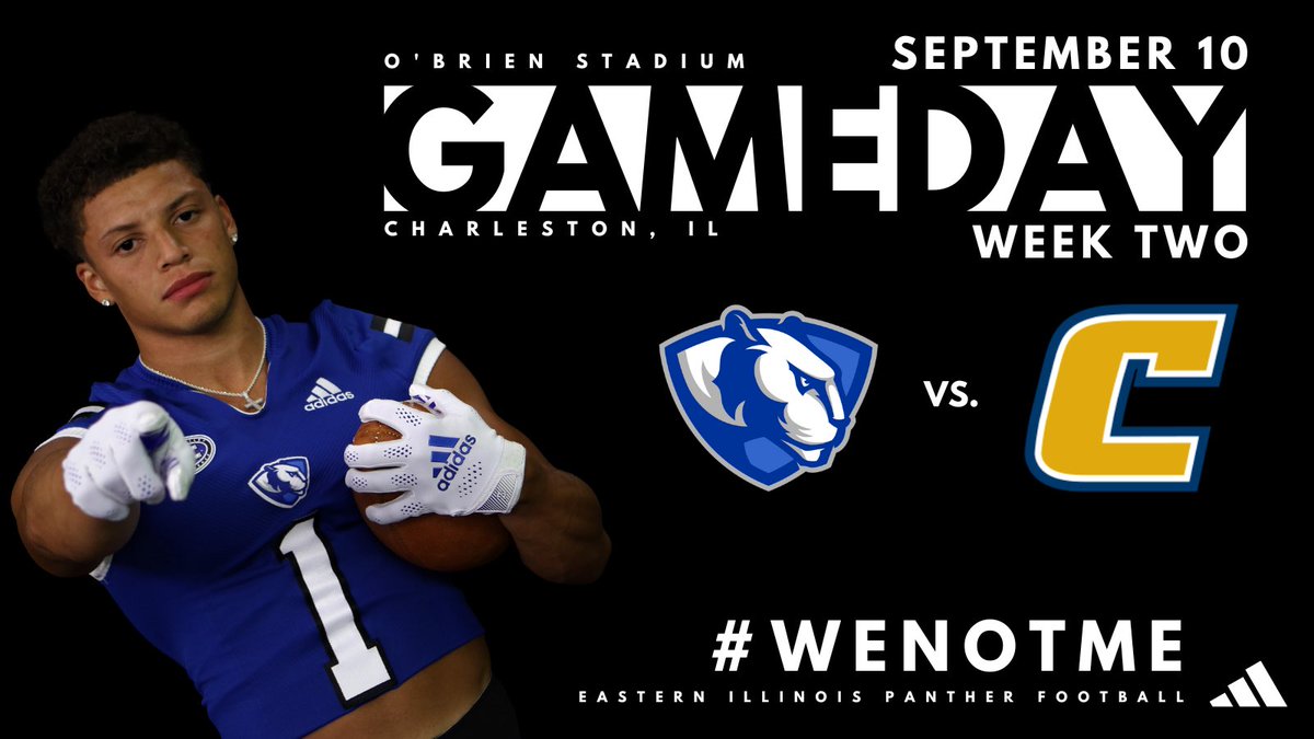 EIU_FB's tweet photo. Panther Nation, let’s ride👇

🆚 #10 UT-Chattanooga
📍 O’Brien Stadium - Charleston, IL
🏈 6:00pm CT
📺 https://t.co/lBu64KCHvd
📻 https://t.co/n1J0qtzITg
📊 https://t.co/nLfFNZo5uP
🚗 https://t.co/pp2g0dER2w

#WeNotMe | #BleedBlue https://t.co/ZDo71Am6Mc