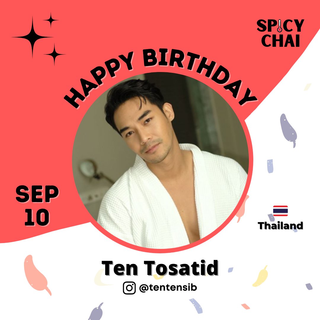 spicychai2021's tweet photo. Happy Birthday, Ten Tosatid! 🎉🌶 @tentensib
Did you know?
He is known for the series "Gay OK Bangkok" (2016), "Gay OK Bangkok 2" (2017), and "Bangkok Love Stories: Innocence" (2018).
#tentosatid
#GayOKBangkok #GayOkBangkok2
#friendzonetheseries #PartTimetheSeries
#SPICYCHAI https://t.co/j3Yi9yydxW