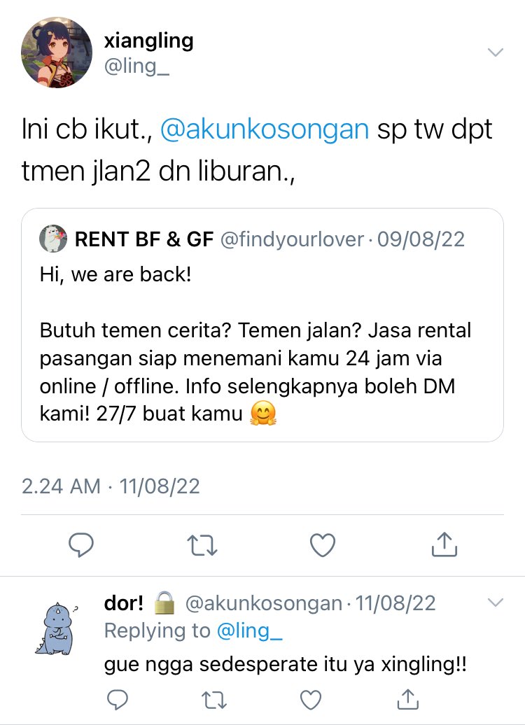 skykajuu's tweet image. boyfriend rent
 
— Childe, Lumine
#chilumi Genshin Impact AU