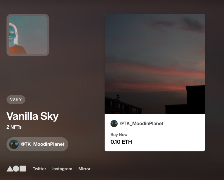 ☁️🌥️Collection Vanilla Sky listed on Foundation
Twin Flame | feminine
Twin Flame | masculine

Hope you enjoy. 
<a href="/foundation/">Foundation 🌐</a> #photography #PortfolioDay 
#NFTCommunity #nftphoto